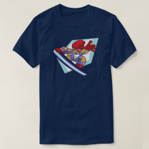 Winterspelen Snowboarder Anime Style Illustratie T-shirt