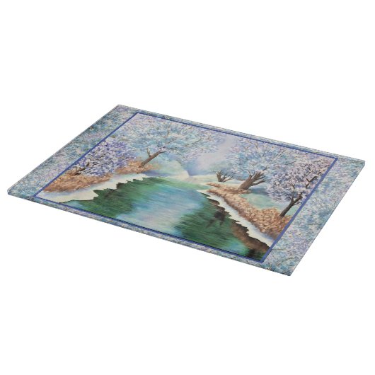 Winterspelen voor glas snijplank (Hoek)