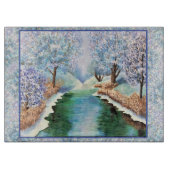 Winterspelen voor glas snijplank (Voorkant)