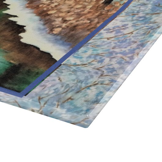 Winterspelen voor glas snijplank (Hoek)