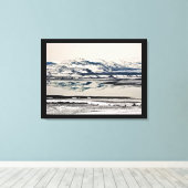 WINTERSPIEGELREFLECTIES BIJ MONO LAKE, CA CANVAS AFDRUK (Insitu (Houten vloer))