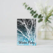 winterspookboom visitekaartje (Staand voorkant)