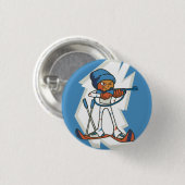 Wintersport Biathlon Flair Button (Voorkant /achterkant)