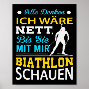 Wintersport Biatlon Skiën WK Sportgift Poster