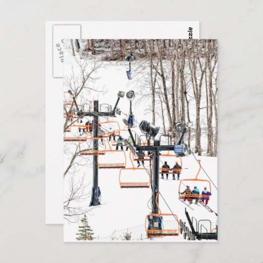 Wintersport Briefkaart (Voorkant / Achterkant)