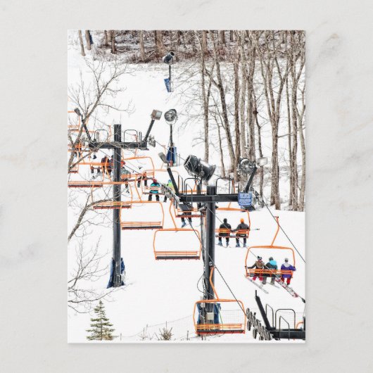 Wintersport Briefkaart (Voorkant)