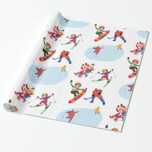 Wintersport  cadeaupapier