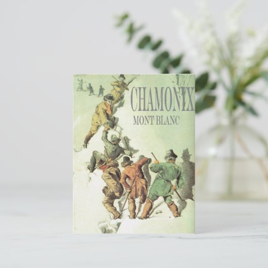 wintersport, Chamonix, Mt Blanc Briefkaart (Staand voorkant)