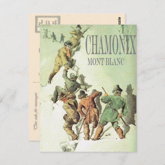  wintersport, Chamonix, Mt Blanc Briefkaart (Voorkant / Achterkant)