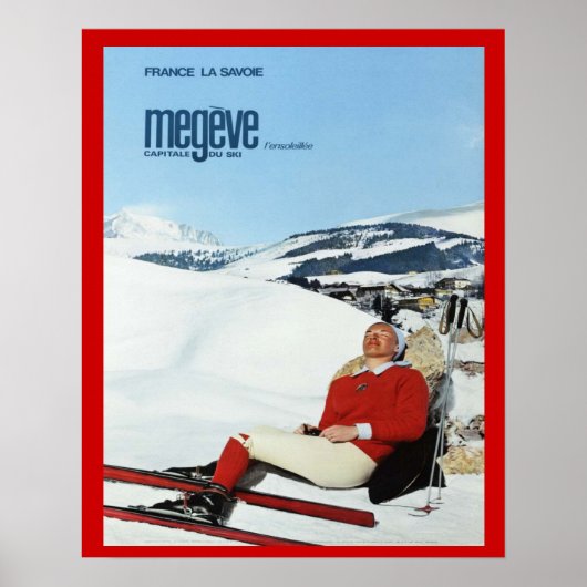Wintersport, Frankrijk, Savoie, Megeve Poster (Voorkant)