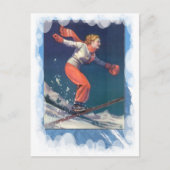  wintersport - hakken op de ski's! briefkaart (Voorkant)