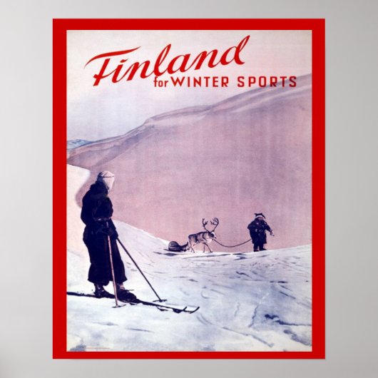  wintersport in Finland Poster (Voorkant)