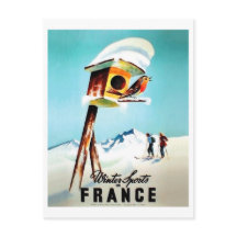 Wintersport in Frankrijk, kleine vogel thuis