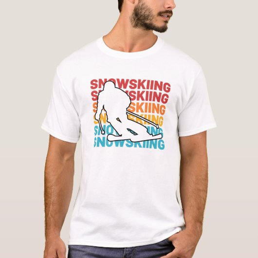 wintersport in het sneeuwbalcircuit t-shirt (Voorkant)