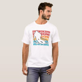 wintersport in het sneeuwbalcircuit t-shirt (Voorkant volledig)