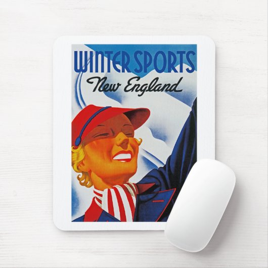Wintersport in New England Muismat (Met muis)