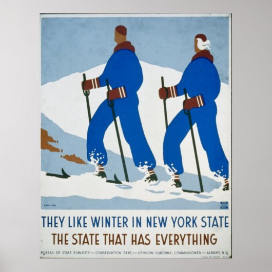 Wintersport in New York Poster (Voorkant)