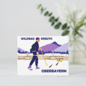 Wintersport in Wildbad - kreuth, Oberbayern Briefkaart (Staand voorkant)