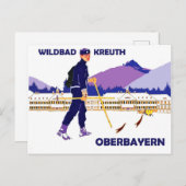 Wintersport in Wildbad - kreuth, Oberbayern Briefkaart (Voorkant / Achterkant)