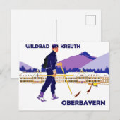 Wintersport in Wildbad - Kreuth, Opper-Beieren Briefkaart (Voorkant / Achterkant)