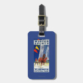 Wintersport in Yosemite Poster Yosemite, CA Bagagelabel (Voorkant verticaal)