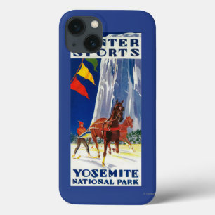 Wintersport in Yosemite Poster Yosemite, CA iPhone 13 Hoesje