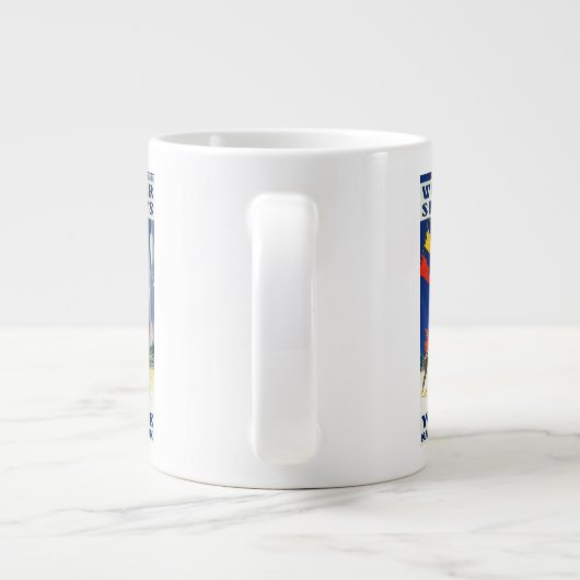 Wintersport in Yosemite Poster Yosemite, CA Grote Koffiekop (Achterkant)