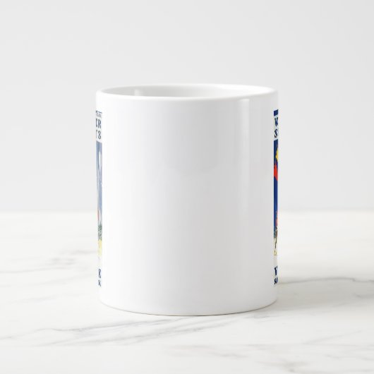 Wintersport in Yosemite Poster Yosemite, CA Grote Koffiekop (Voorkant)