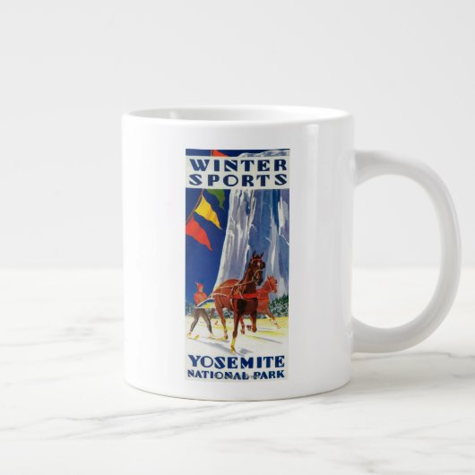 Wintersport in Yosemite Poster Yosemite, CA Grote Koffiekop (Rechts)