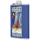 Wintersport in Yosemite Poster Yosemite, CA Heupfles (Links)