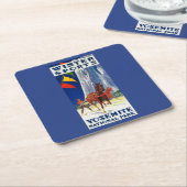 Wintersport in Yosemite Poster Yosemite, CA Kartonnen Onderzetters (Schuin)