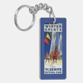 Wintersport in Yosemite Poster Yosemite, CA Sleutelhanger (Voorkant Links)