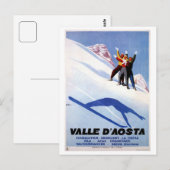 wintersport Italiaanse Alpen reizen Briefkaart (Voorkant / Achterkant)