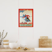 Wintersport, Italië Post Asiaco Ski Poster (Keuken)