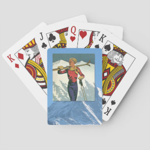 wintersport - Klaar om te skiën Speelkaarten