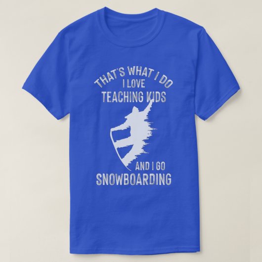 Wintersport leraar Tutor Snowboarding (1) T-shirt (Design voorkant)