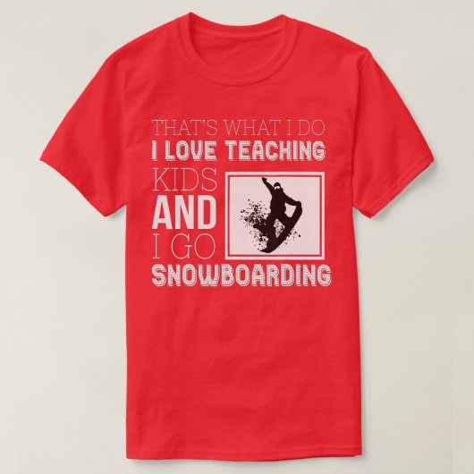 Wintersport leraar Tutor Snowboarding T-shirt (Design voorkant)