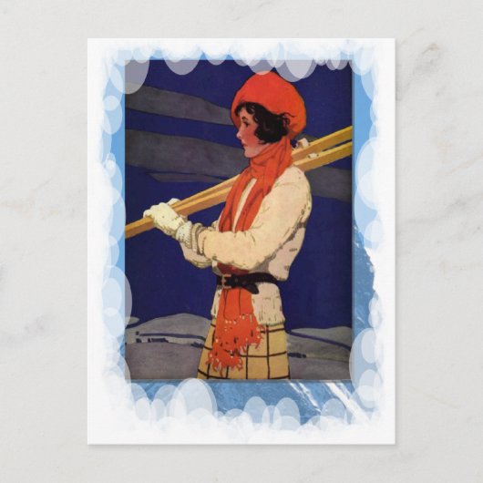  wintersport - Mode op de skipistes Briefkaart (Voorkant)