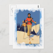  wintersport - over de piste briefkaart (Voorkant / Achterkant)