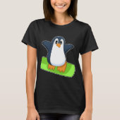 Wintersport Penguin Snowboard T-shirt (Voorkant)