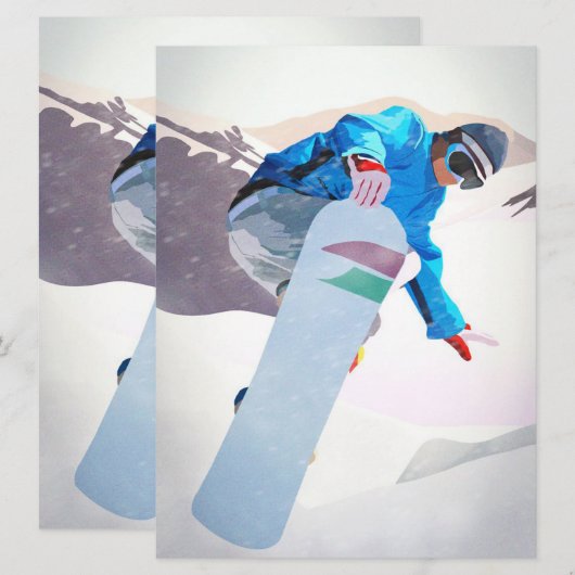 Wintersport_ platte Kaart (Voorkant / Achterkant)