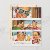  wintersport, reclame voor bier briefkaart (Voorkant / Achterkant)