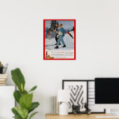 wintersport Rheingold bier Poster (Thuiskantoor)