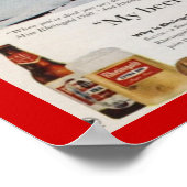  wintersport Rheingold bier Poster (Hoek)