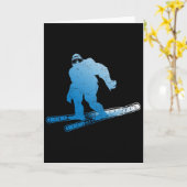 Wintersport Sasquatch Ski Cryptid Cryptozoölogie Kaart (Gele Bloem)