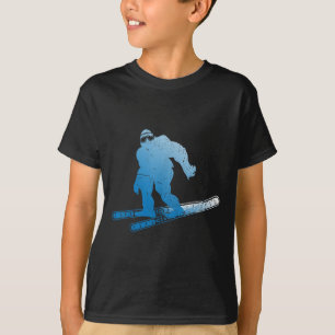Wintersport Sasquatch Ski Cryptid Cryptozoölogie T-shirt