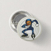 Wintersport schaatser Flair Pinback Ronde Button 3,2 Cm (Voorkant /achterkant)