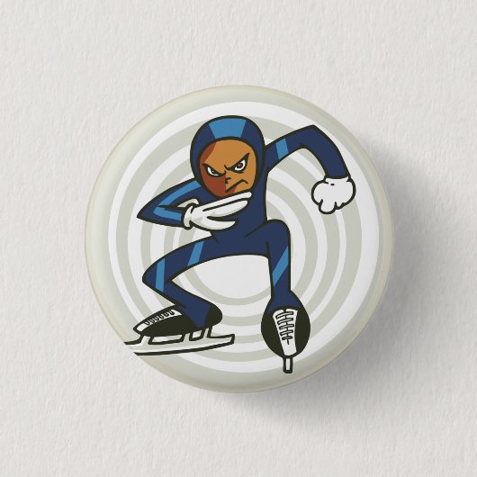Wintersport schaatser Flair Pinback Ronde Button 3,2 Cm (Voorkant)