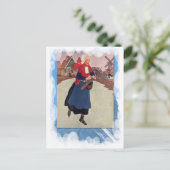  wintersport - Schaatvorming op het kanaal Briefkaart (Staand voorkant)