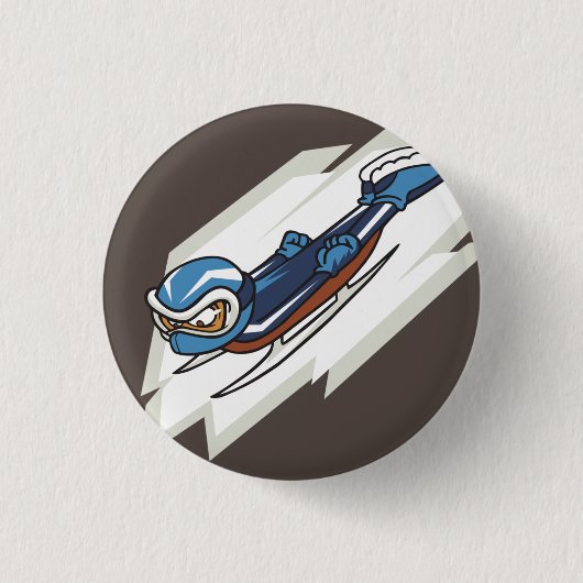 Wintersport Skelet Flair Pinback Ronde Button 3,2 Cm (Voorkant)
